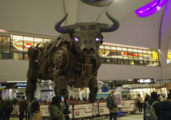 Ozzy the Bull in Birmingham New Street Station